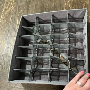 Gray Fabric Drawer Organizer